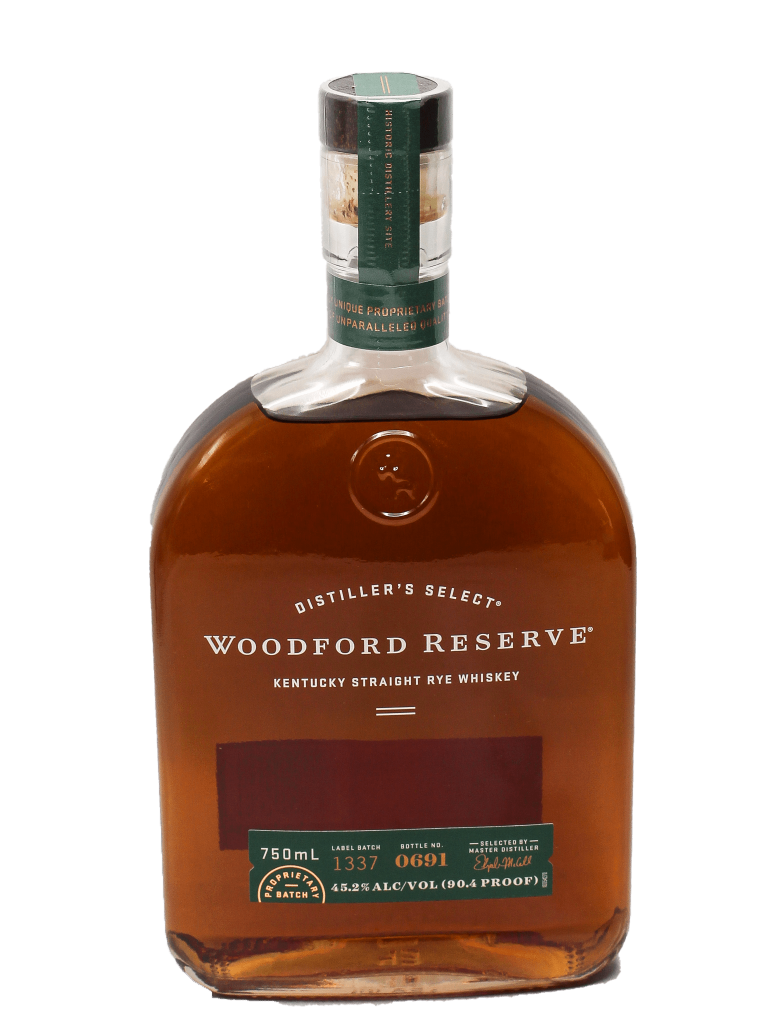 Woodford Reserve Rye, 750 ml product packaging