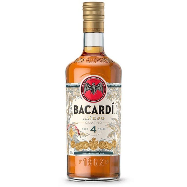 Bacardi Añejo Cuatro Rum, 750 ml product packaging