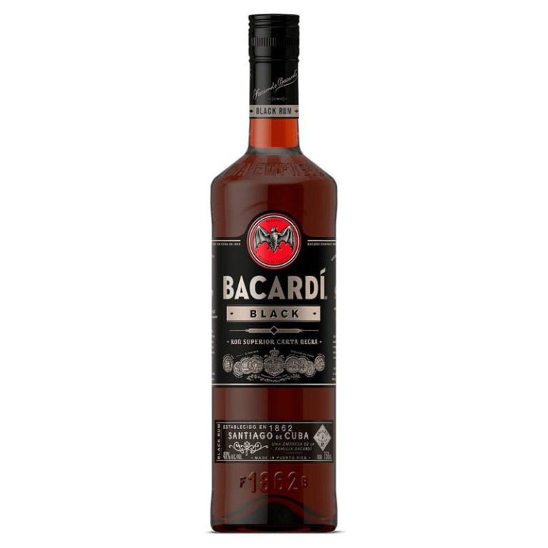 Bacardi Black Rum, 750 ml product packaging