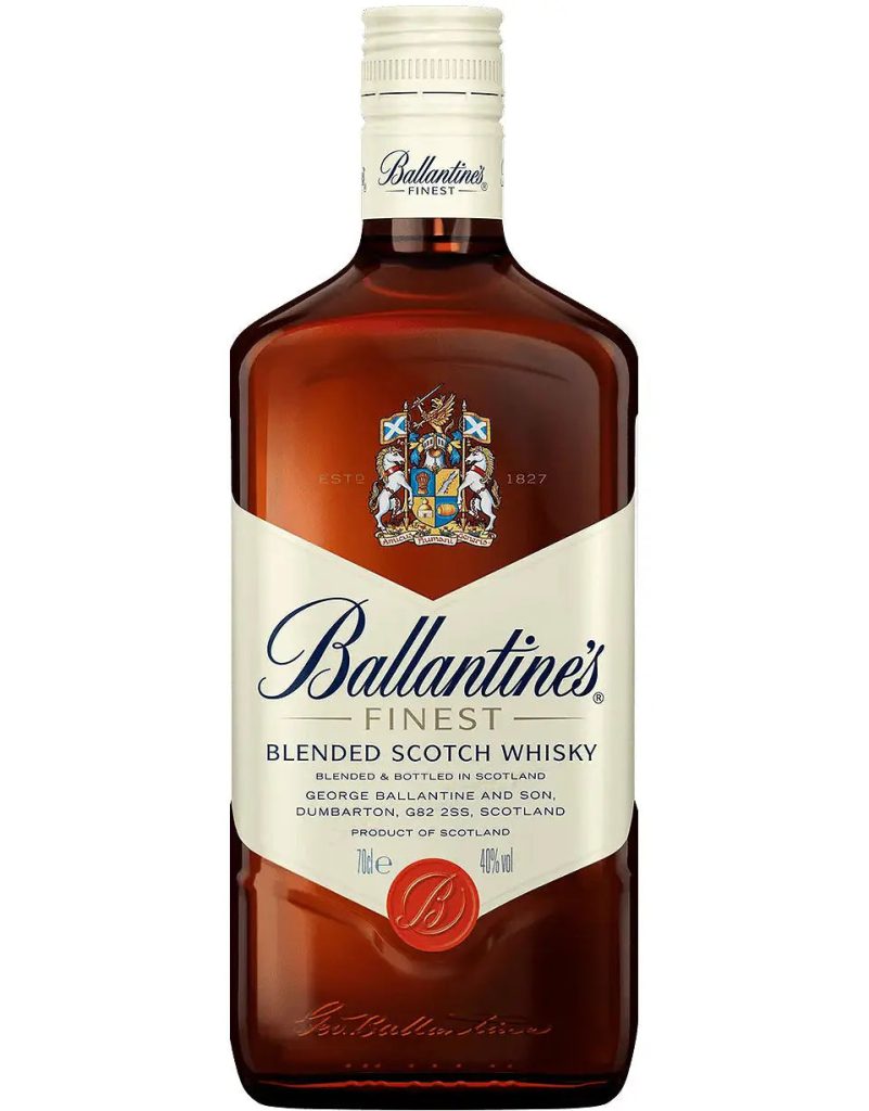Ballantines Scotch, 750 ml product packaging