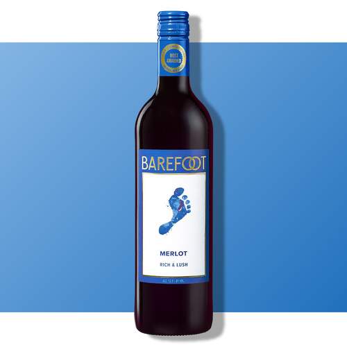 Barefoot Merlot, 750 ml bottle