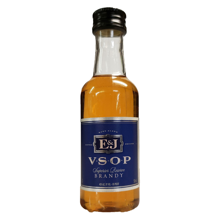 E&J VSOP, 50 ml product packaging