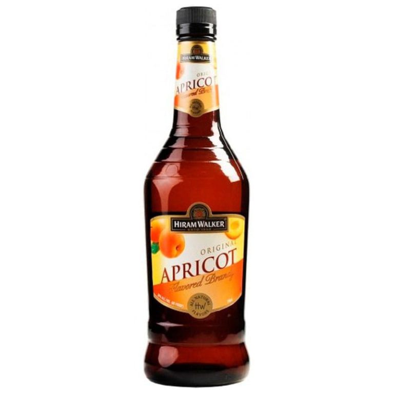 Hiram Walker Apricot Flavored Brandy, 750 ml product packaging