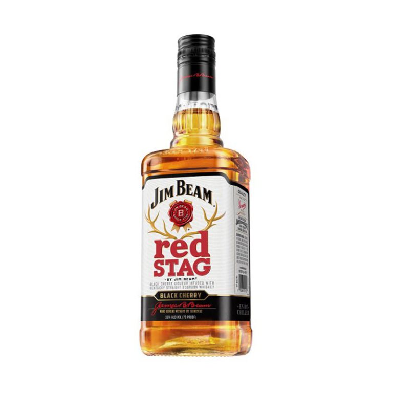 Jim Beam Red Stag Black Cherry Bourbon, 750 ml product packaging