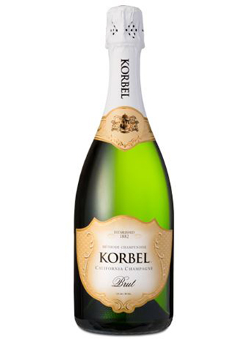 Korbel Brut California Champagne bottle