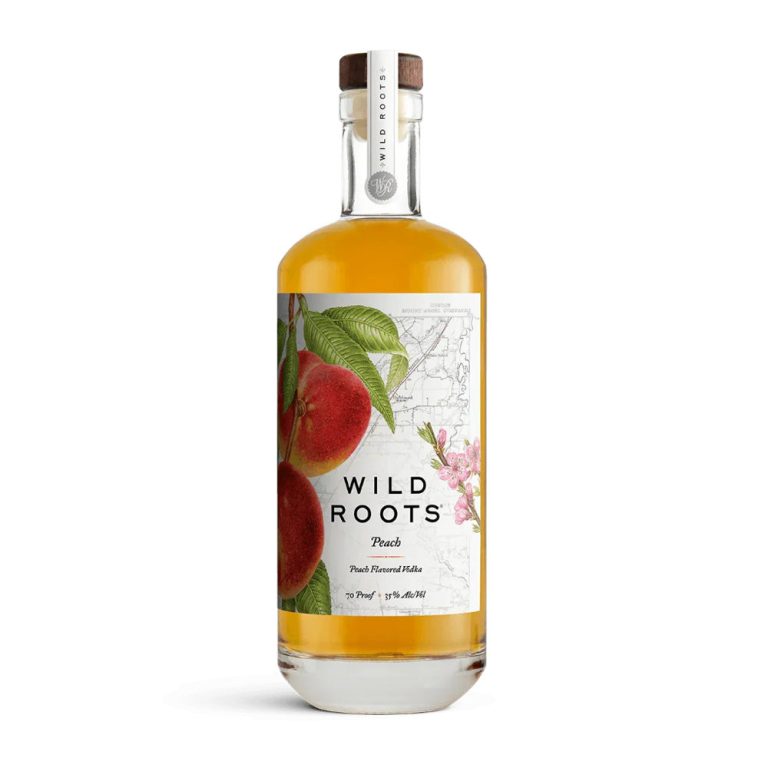 Wild Roots Peach Vodka, 750 ml product packaging